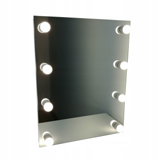 Zrkadlo SILVER II 55×70 hollywood na líčenie, líčenie, vizáž