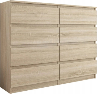 Mobene Moderná komoda 140 x 40 x 98 cm, matný dub sonoma