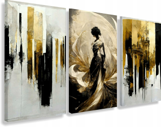 Moderný Tryptych na Plátne s Rozmermi 60x120 cm