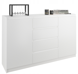 Mobene Moderná komoda 160 x 40 x 98cm matná biela