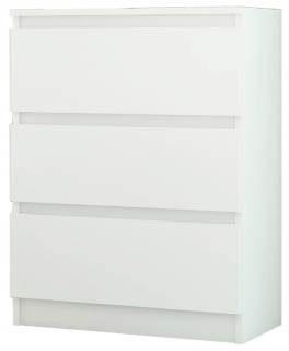 Mobene Moderná komoda 70 x 40 x 76cm matná biela