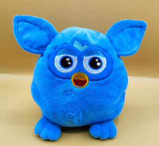 Modrý FURBY, milý, plyšový maskot, 23 cm