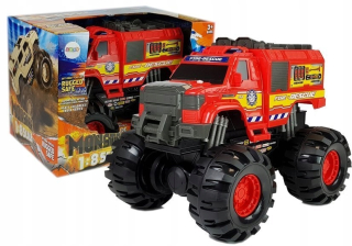 Hasičské auto Leantoys 6874 červené 40 x 30 x 35 cm