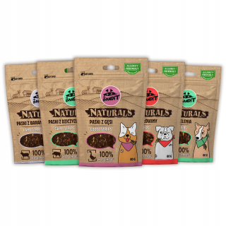 Mr. Bandit Naturals sada 5 prírodných pochúťok pre psov č