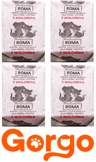 ROMA hovädzie a hydinové mrazené mäso pre psov a mačky