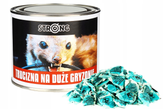 Silný jed pre veľké hlodavce STRONG kuny, potkany, myši 20 ks