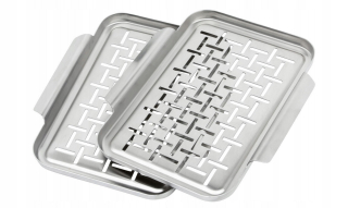 Grill Meister obdĺžnikový nerezový grilovací plech 29 x 25 cm