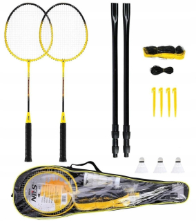 NILS Set rakety + loptičky + bedmintonová sieť