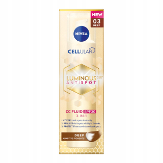 NIVEA LUMINOUS CC KRÉM SPF 30, ODTIEŇ 03/HLBOKÝ 40 ml
