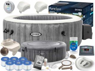 Guľatý nafukovací hydromasážny bazén Intex, 795 l