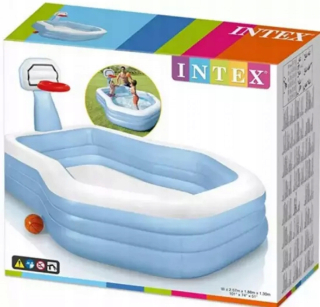 Štvorcový nafukovací bazén Intex 257 x 188 cm