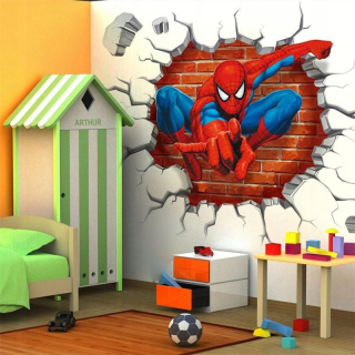 Destké samolepky - Nálepky na stenu SPIDER MAN SPIDER 3D XXL do skrine