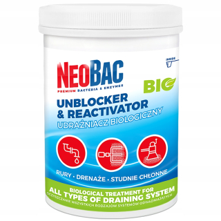 NeoBac Bio Čistič odtoku regenerácia CLOGGED DRAIN