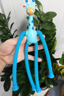 Nové Cartoon Animal Žirafa Led Magic Sensory Stretch Plastové sacie Pop Tu