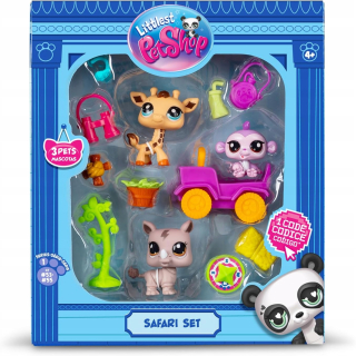Nová sada figúrok Safari Littlest Pet Shop + doplnky pre zvieratá LPS