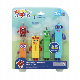 NumberBlocks priatelia 1 až 5 priateľov číselný