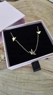 CELEBRITY ORIGAMI REŤAZOVÝ NÁHRDELNÍK chirurgická oceľ 316L