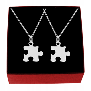 NÁHRDELNÍK PUZZEL FRIENDSHIP STRIEBORNÝ 925 SET 2