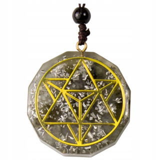 TALISMANOVÝ NÁHRDELNÍK LABRADORITOVÝ AMULET PRÍVESEK MEDENÝ