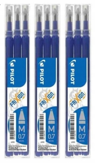 NÁPLNE PILOT FRIXION 0,7 stierateľná náplň 9 ks