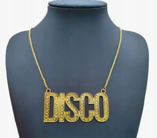 Náhrdelník s príveskom s nápisom Disco gift