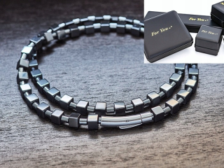 Náhrdelník z hematitových korálok 6mm + elegantný zap /dĺžka na výber