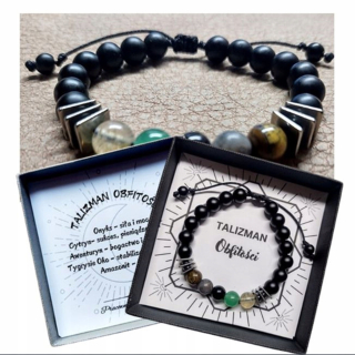 Pánsky náramok TALISMAN HOJNOSTI, prírodné kamene, nastaviteľný obvod
