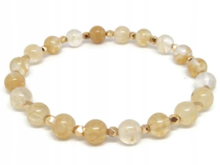 Náramok z prírodného kameňa k0538 CITRÍN QUARTZ 6 mm