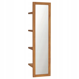 VidaXL nástenné zrkadlo obdĺžnikový drevený rám 300 x 1200 mm