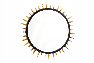 Abstraktné nástenné zrkadlo 68cm čierno-zlatá 41766