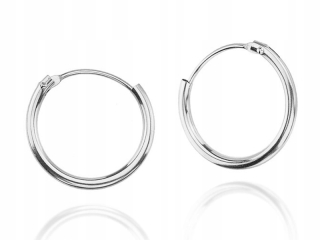 Strieborné kruhové náušnice pr. 925 15 mm kolieska CREOLKI