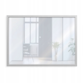 OBDŽNÍKOVÉ PODKROVNÉ ZRKADLO V BIELOM ÚZKOM HLINÍKOVOM RÁME 80x50 CM
