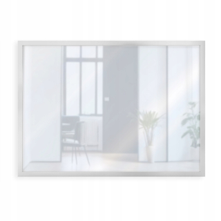 OBDŽNÍKOVÉ PODKROVNÉ ZRKADLO V ÚZKOM RÁME Z LEŠENÉHO HLINÍKA 80x50 CM
