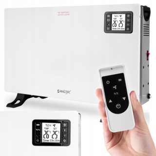 Biely konvektorový ohrievač Maltec 2000 W