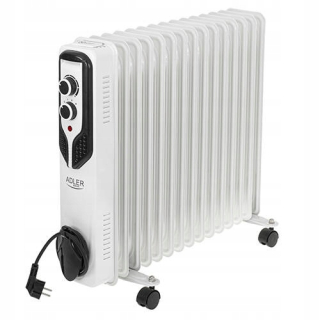 ELEKTRICKÝ OLEJOVÝ KÚPEĽŇOVÝ RADIÁTOR 2500W 15 REBROV S TERMOSTATOM