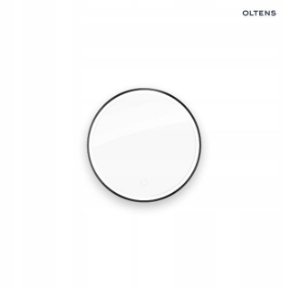 OLTENS NORDLIS okrúhle kúpeľňové zrkadlo 60cm, LED, KLARGLAS, čierne