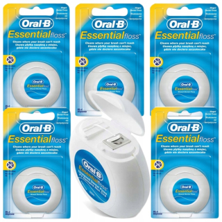 ORAL-B Essential Floss BEZVOSKOVANÁ DENTÁLNA niť mäta 50m - 5 KS