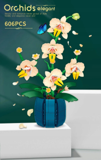 ORCHIDEA ORCHIDOVÉ kvetinové bloky pre deti dospelých 606 prvkov