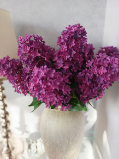 PREMIUM Umelecké Gumované Kvetiny - Bukiet w Fialovej Farbe