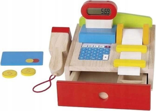 Goki 51575 Drevená pokladňa so skenerom