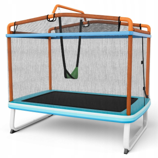 Obdĺžniková detská trampolína 3 v 1 s bezpečnostnou sieťou