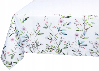 Praktický a dekoratívny obrus s kvetinovým vzorom 150x220 cm - Matný povrch, možnosť úpravy