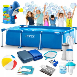 Rámový záhradný bazén 300 x 200 x 75 cm 15 v 1 INTEX 28272 + bazénový automat