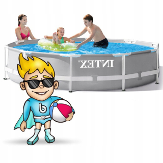 Okrúhly záhradný bazén na ráme + filtračné hadice čerpadla 305 cm x 76 cm INTEX 26702