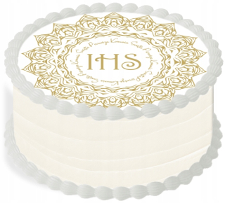 Oblátka na torte 29 cm Prvé sväté prijímanie IHS