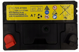 Batéria na traktor MTD 725-07096 17Ah 230A