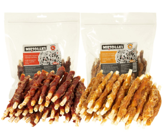 Maškrty pre psa - Hovädzie tyčinky s mäsovým zmesou kačacie kuracie mäso 2x500g