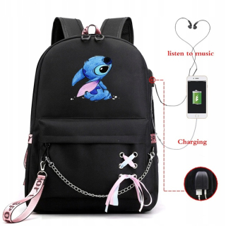 Školská batohová taška Stitch USB Jack