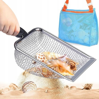 PLÁŽOVÁ SÚPRAVA NA ZBER PREosievacích škrupín JANTAROVÁ LOPATKA + TAŠKA