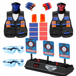 Dvojitá NERF nastavená taktická vesta okuliarov elektrického štítu